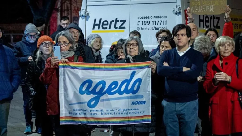 Sit-in antiomofobia e solidarietà LGBT+: Manifestazione a Roma contro l’omobitransfobia 20240203 134640