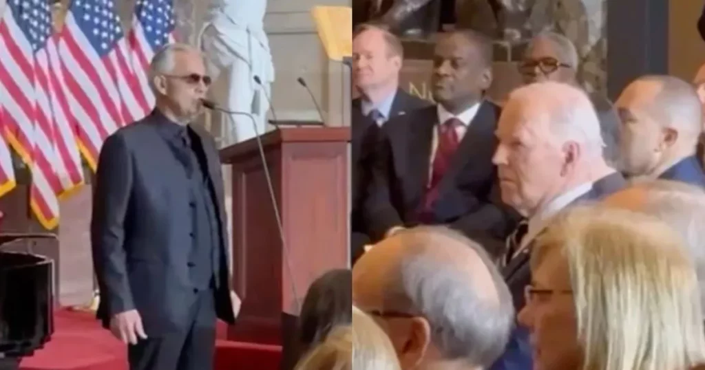 Andrea Bocelli emoziona Joe Biden con Amazing Grace 20240203 235919