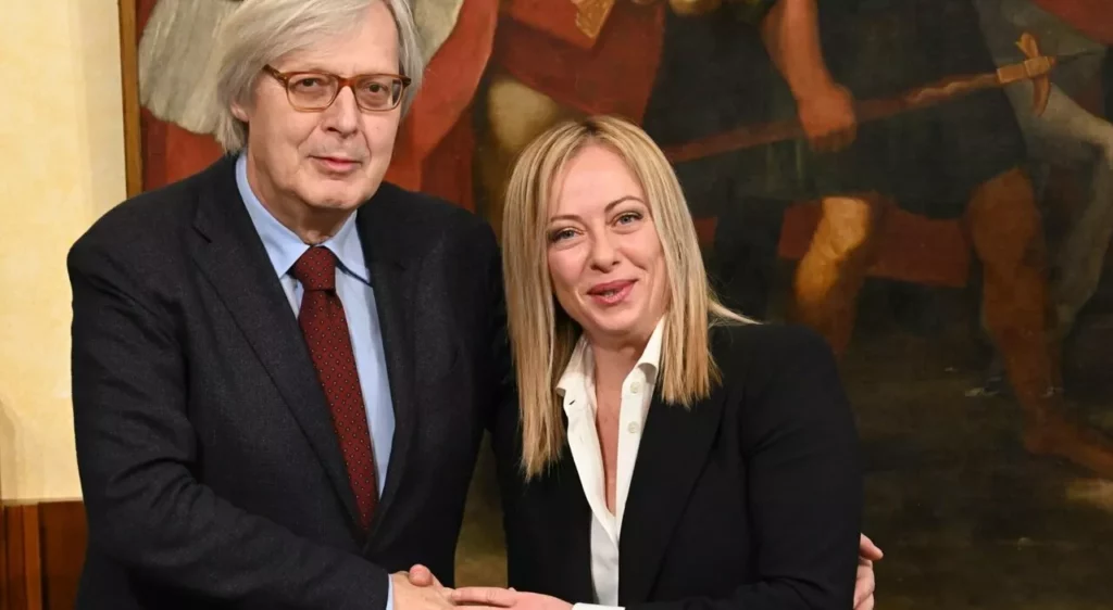 Vittorio Sgarbi scrive a Giorgia Meloni: scontro sulle incompatibilità governative 20240205 151215 1