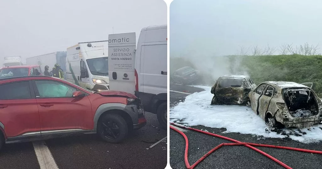 Gravi incidenti autostradali a causa della nebbia: due morti sulla A21 e tamponamenti sulla A22 20240205 174016