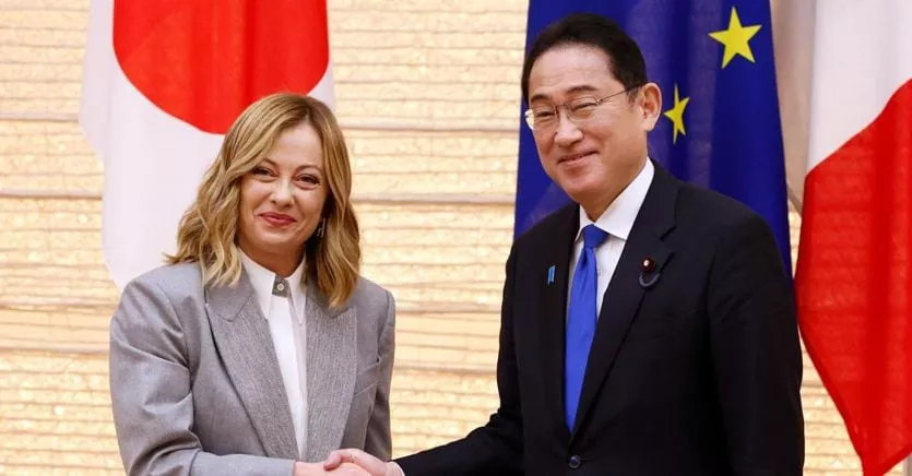 Italia-Giappone: Meloni e Kishida rafforzano i legami bilaterali 20240205 193948