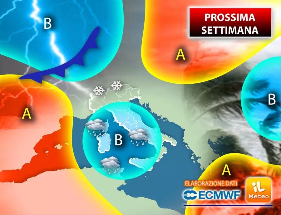 Previsioni Meteo: Due Cicloni in Arrivo sull’Italia Portano Pioggia e Neve 20240216 193402