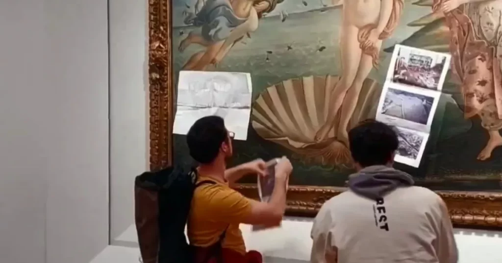 Blitz agli Uffizi: Eco-Attivista multato con 20mila euro 20240216 224723