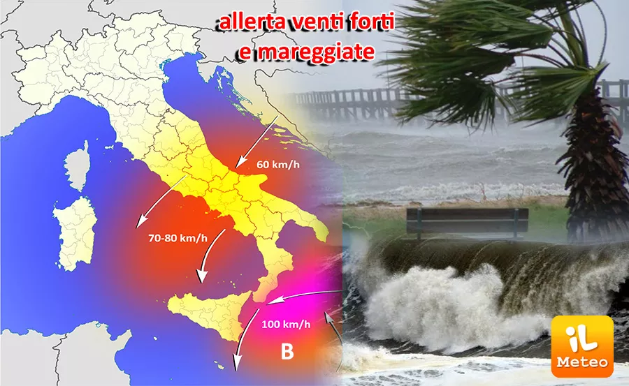 Allerta meteo: Venti fortissimi in arrivo sull’Italia con raffiche fino a 90 km/h 20240225 115439