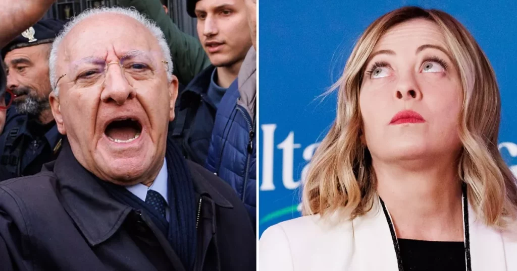 Polemica fondi di coesione: scontro tra De Luca e Meloni scuote l’Italia 20240227 001010