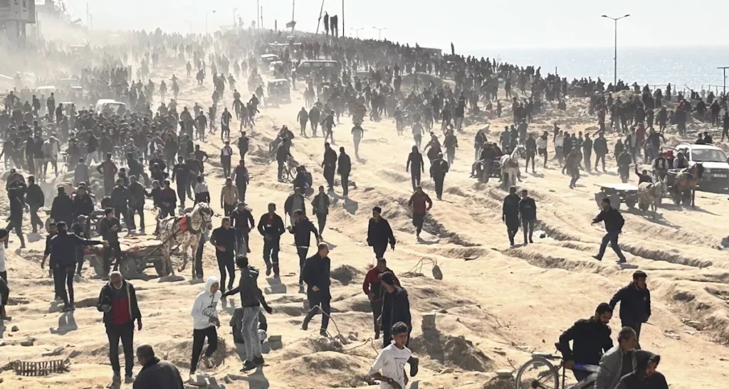 Tragedia a Gaza: decine di palestinesi uccisi durante l’attesa degli aiuti umanitari 20240229 204513 1