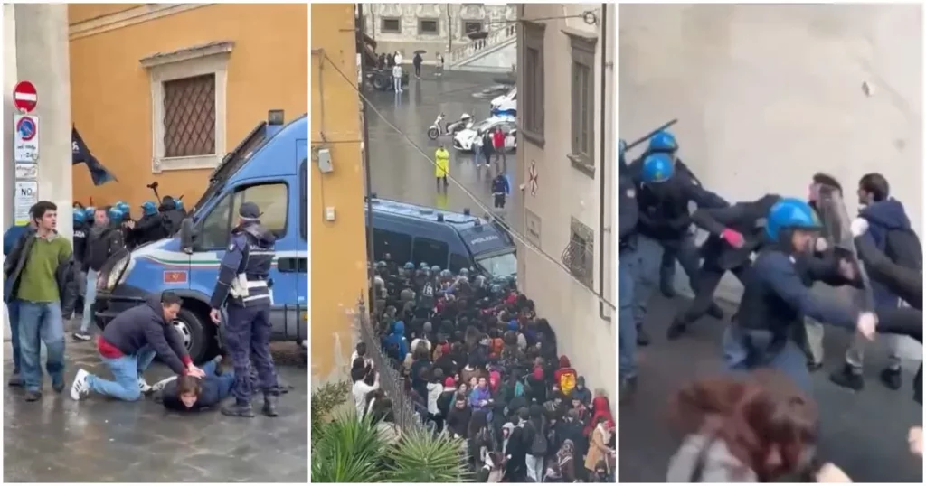 Violente cariche della polizia contro i manifestanti pro Palestina: reazioni politiche e istituzionali indignate Violente cariche della polizia durante cortei pro-Palestina a Firenze e Pisa