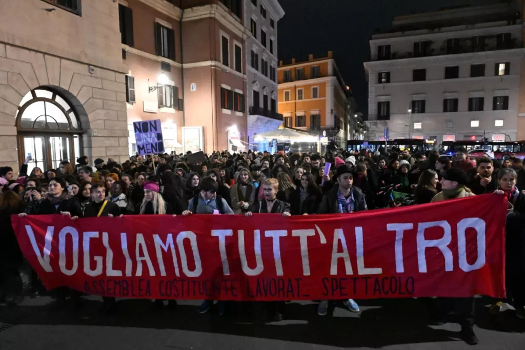 Unità e solidarietà: la convergenza tra movimento transfemminista e lavoratori dello spettacolo 20240309 134810