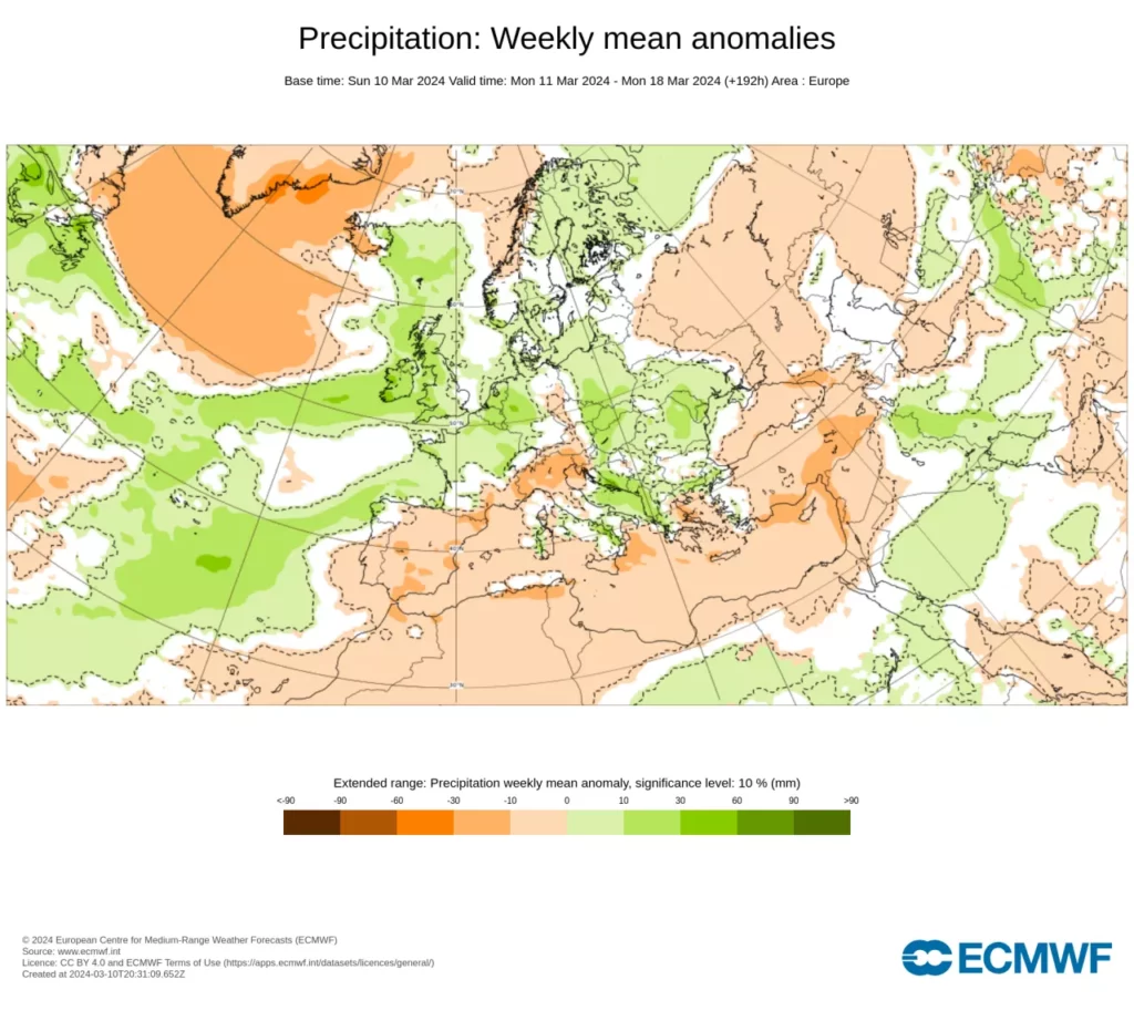 Meteo: Alta pressione e piogge recuperano il deficit – Previsioni e impatti sul territorio 20240312 121924