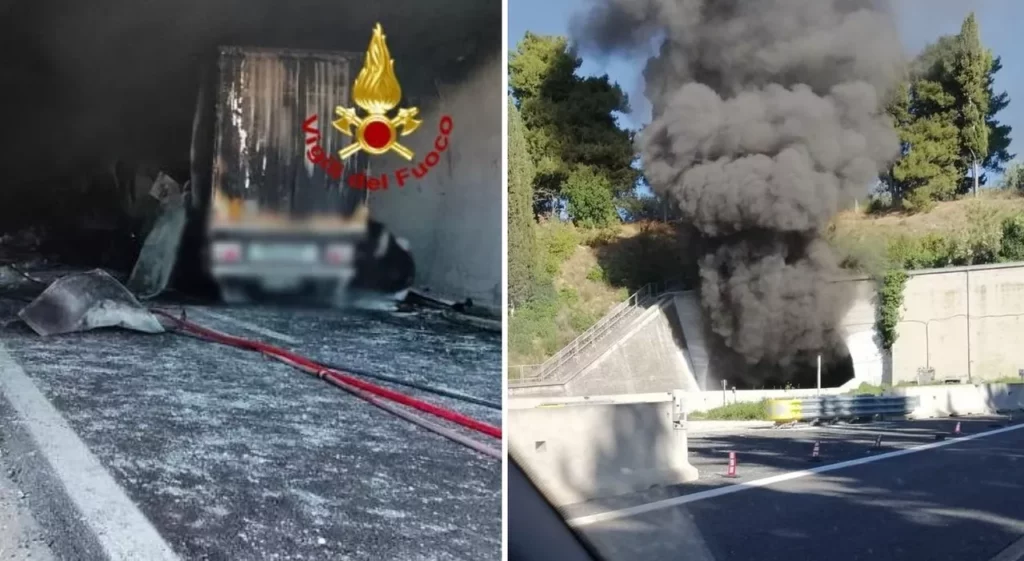 Tragedia sull’A14: Camion di Alcolici in Fiamme provoca Incidente Mortale in Galleria Tragedia sull’A14: Camion di Alcolici in Fiamme provoca Incidente Mortale in Galleria