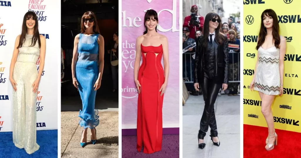 Anne Hathaway: lo stile sensazionale di un’icona di moda trasgressiva 20240514 234623